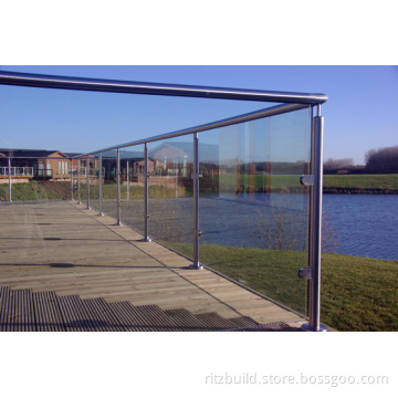Aluminium Railing Glass Balustrade Swimming Pool Use Handrail Railing